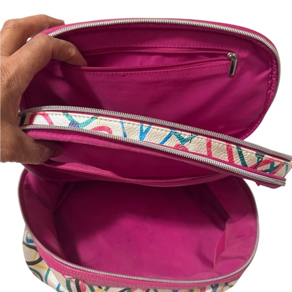 Sephora Multicolor large Cosmetic Bag,double zipper compartment good condition - Picture 12 of 14